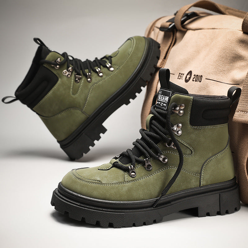Robust men's winter boots with warm lining