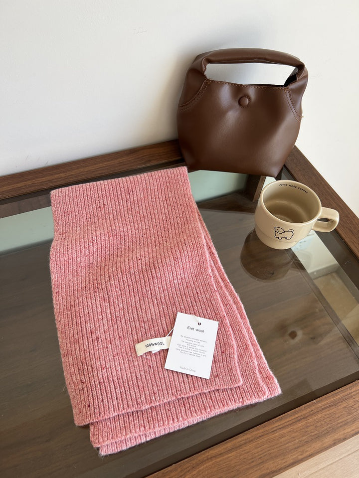 Thicker merino wool knitted scarf