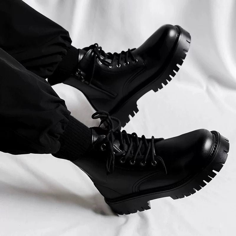 Men's winter boots with zipper, lined
