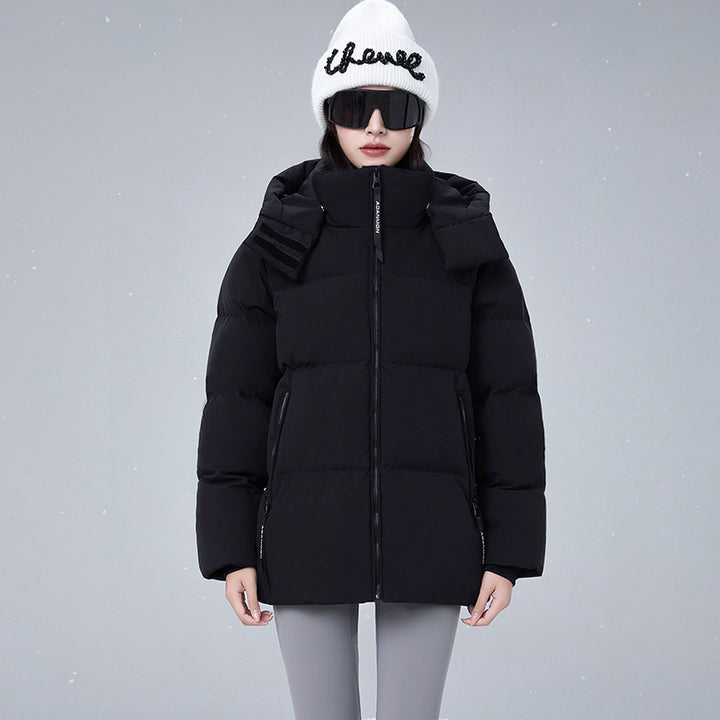 Short, extra thick down jacket for women