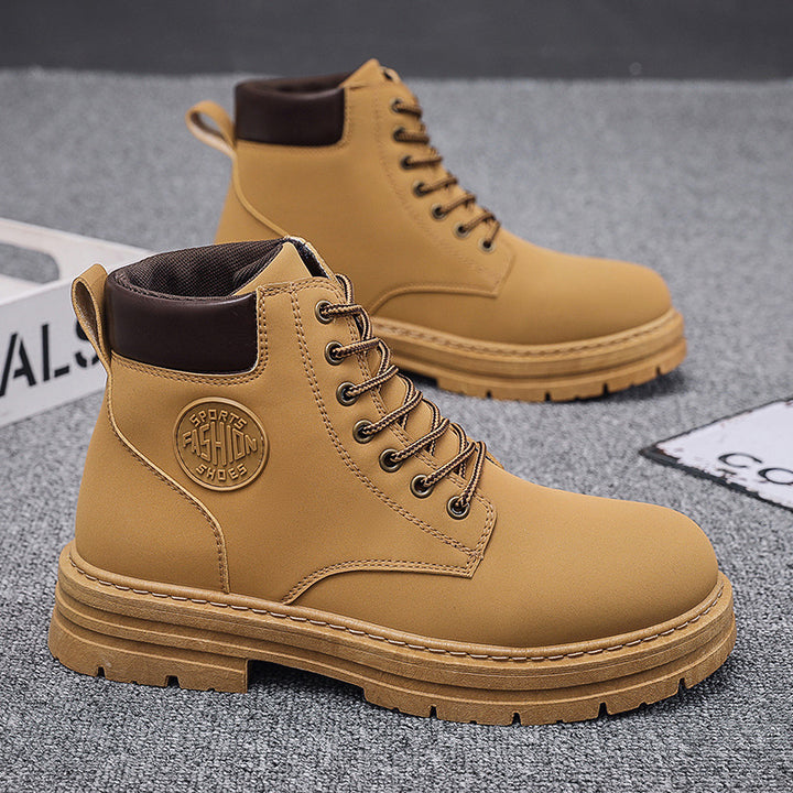 Men's ankle boots, breathable, flat