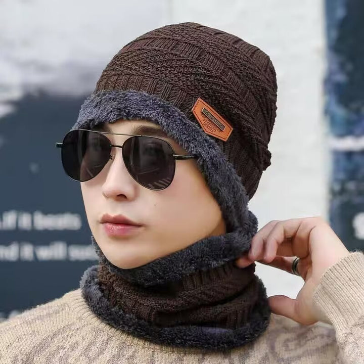 3-piece winter set: beanie, scarf and gloves