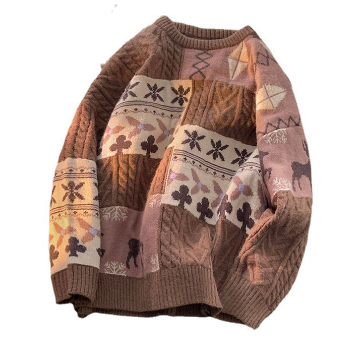 Unisex knitted sweater, lined, oversized