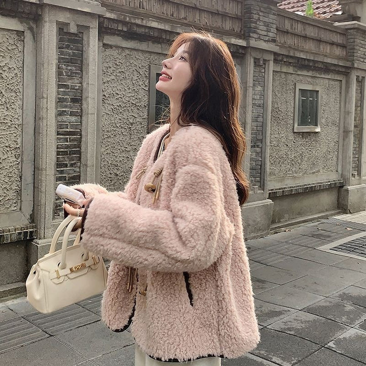 Ladies' sheepskin jacket, cozy, Autumn/Winter