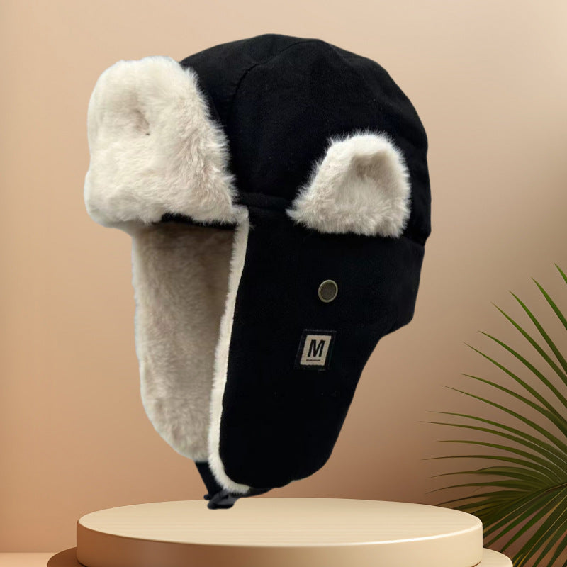 Plush set with hat, scarf, and gloves, ladies, winter