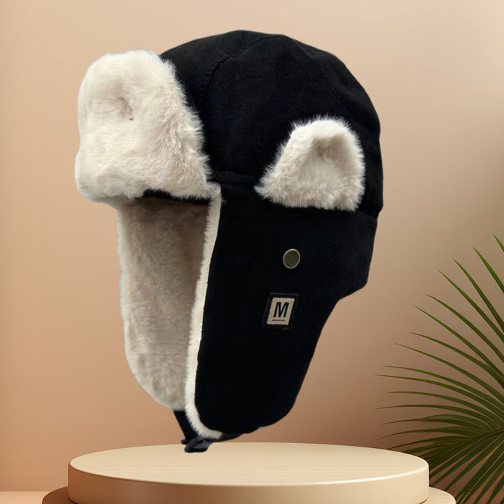 Plush set with hat, scarf, and gloves, ladies, winter
