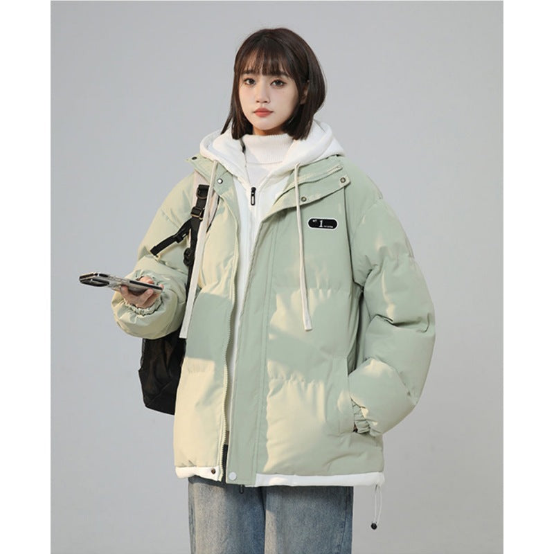 Padded unisex winter jacket in layered look