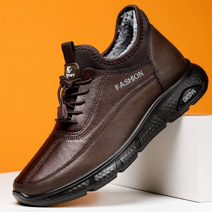 Warm men's winter boots, lined