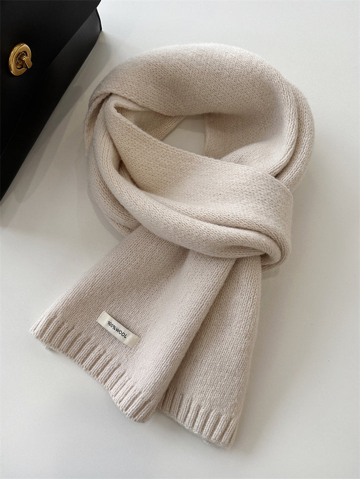 Wool scarf, 100% wool, solid color, 160x20 cm