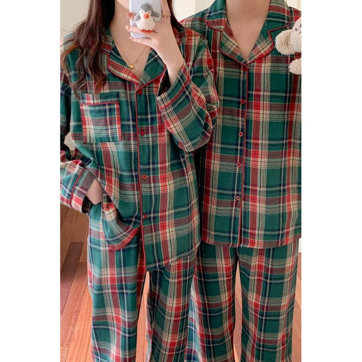 Christmas Checked House Suit for Women, Brushed