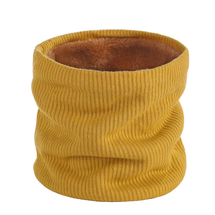 Padded tubular scarf, double-layered, warm