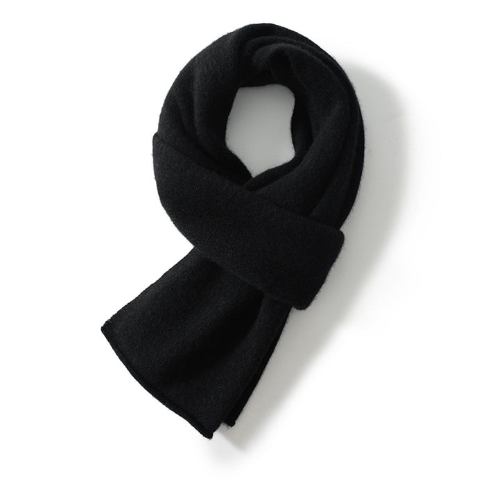 Cashmere scarf, knitted, solid color, 150x26 cm