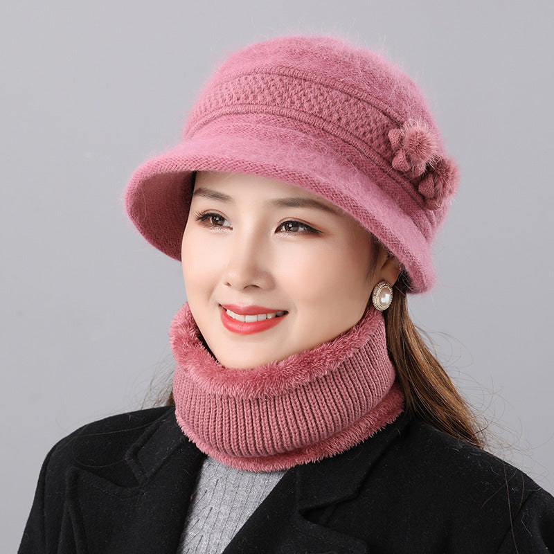 Women's Bell Hat and Scarf Set, warm, for Autumn and Winter