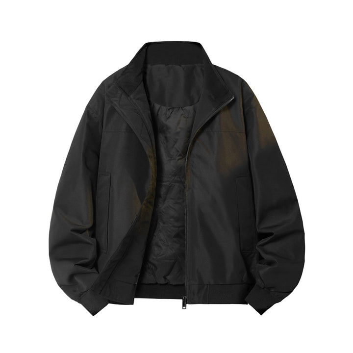 Padded men's flight jacket made of down