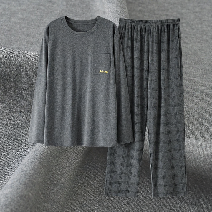 Men's Pyjama Set made of Modal, long-sleeved