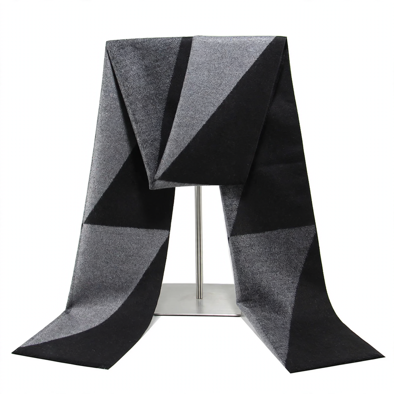 Classic men's winter scarf, checkered