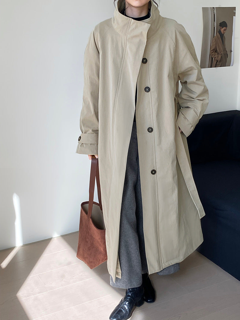 Ladies' trench coat with down inner lining