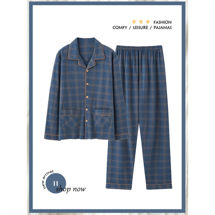 Men's Pajama Set made of pure cotton, checked