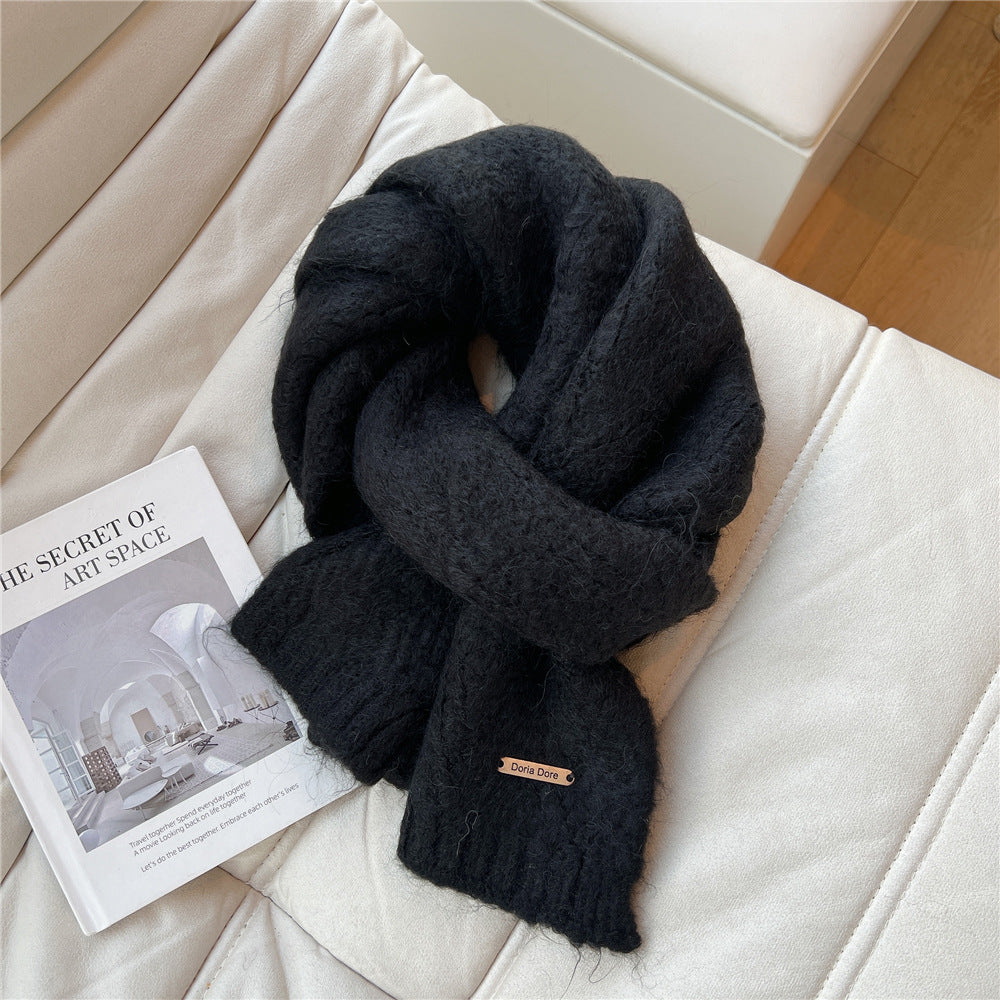 Alpaca wool blend knitted scarf