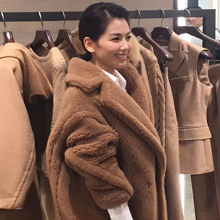Teddy-Coat, mid-length, Faux fur, Women
