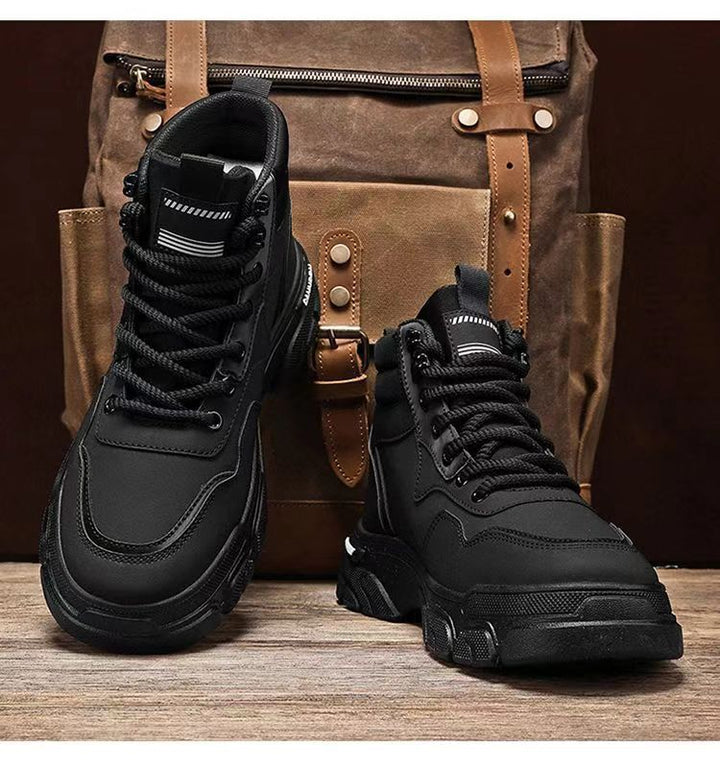 Men's boots with warm lining, slipping resistant