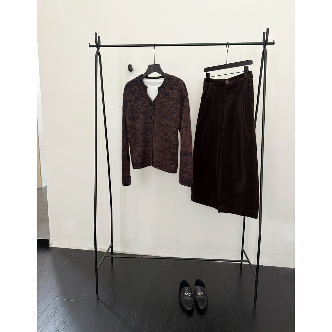 Cord Culottes for Women, High Waist, 7/8 Length