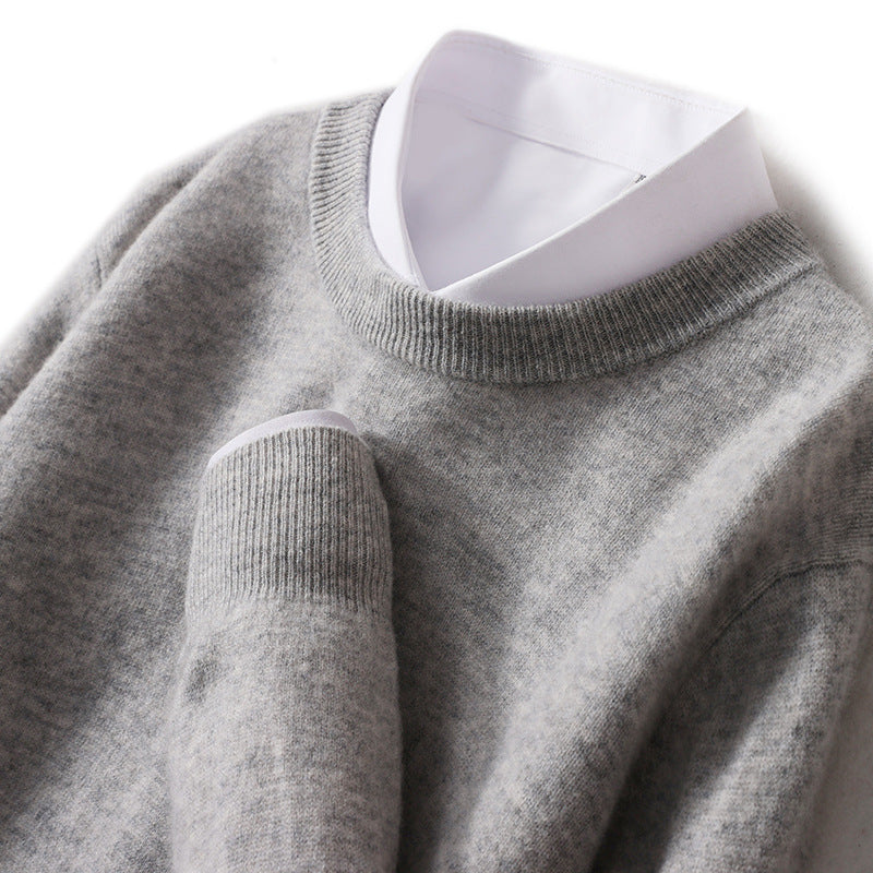 Men's pullover, round neck, loose fit