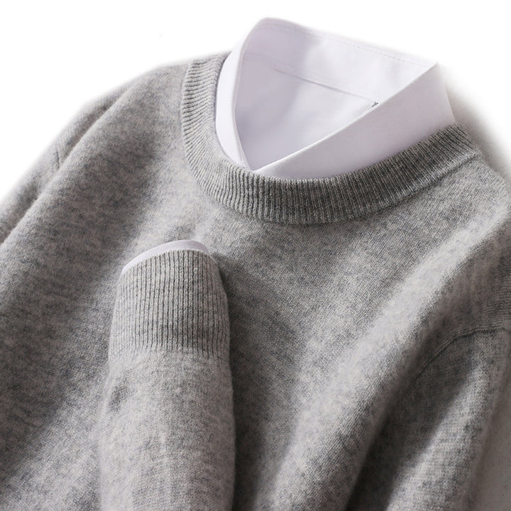 Men's pullover, round neck, loose fit
