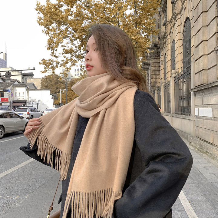 Solid color scarf in cashmere look, 70x200 cm