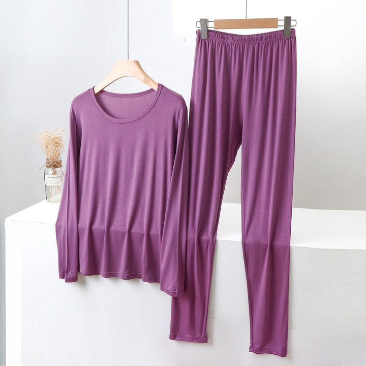 Women's Thermal Underwear Set, Modal, Round Neck, Plus Size