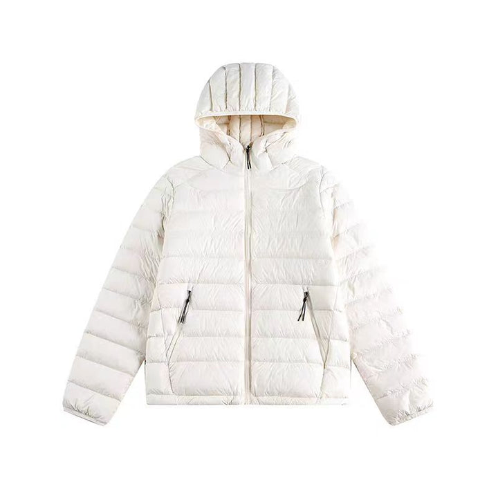 Light down jacket with hood, short