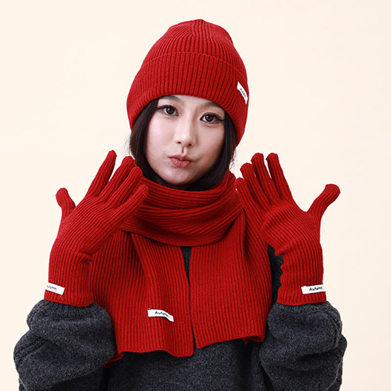 Knit Set: Hat, Scarf and Gloves