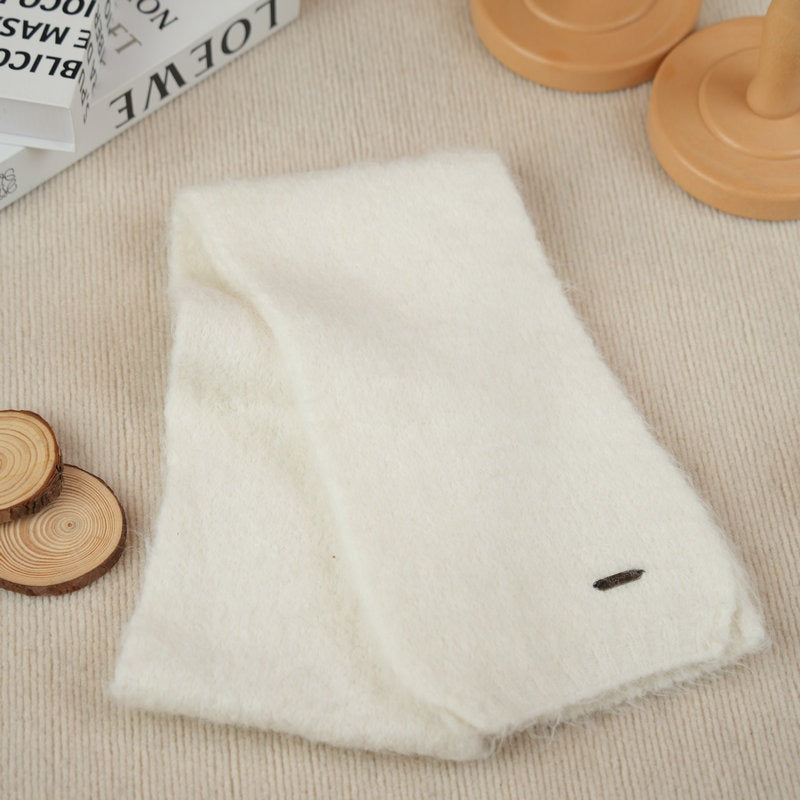 Knitted scarf made of alpaca wool blend, 150x20 cm