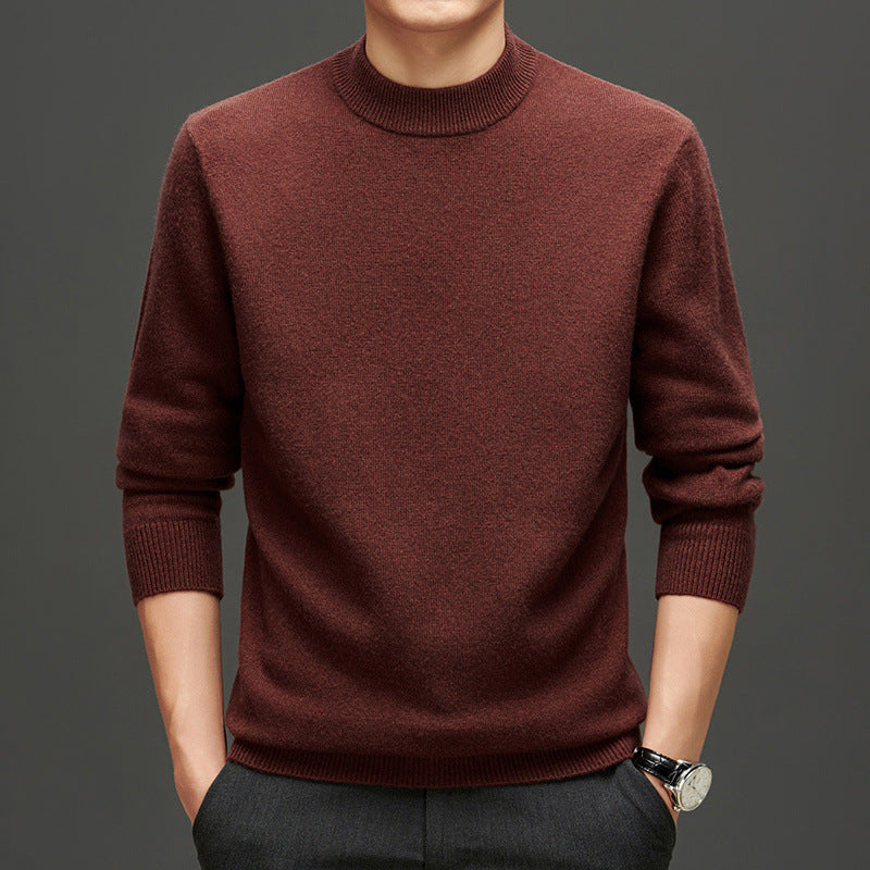 Men's cashmere sweater with stand-up collar, 400g