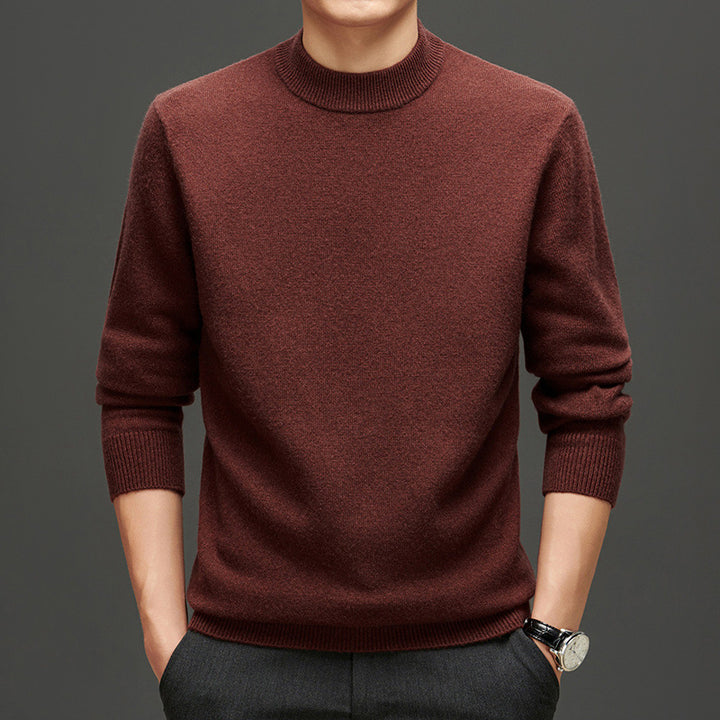 Men's cashmere sweater with stand-up collar, 400g