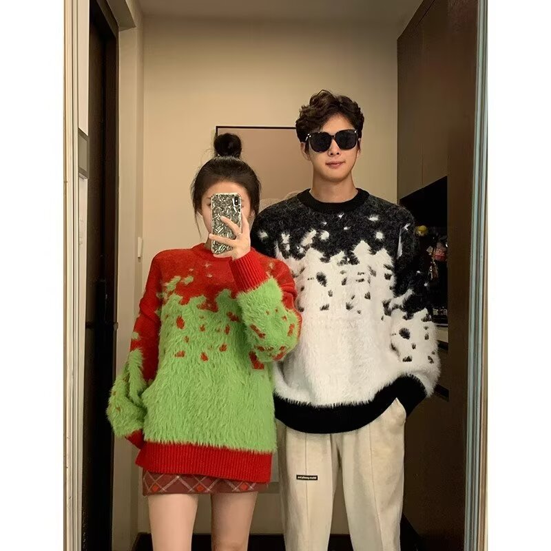 Christmas sweaters for couples, knit sweater