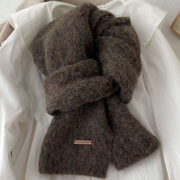 Knitted scarf made of alpaca wool blend, fashionable