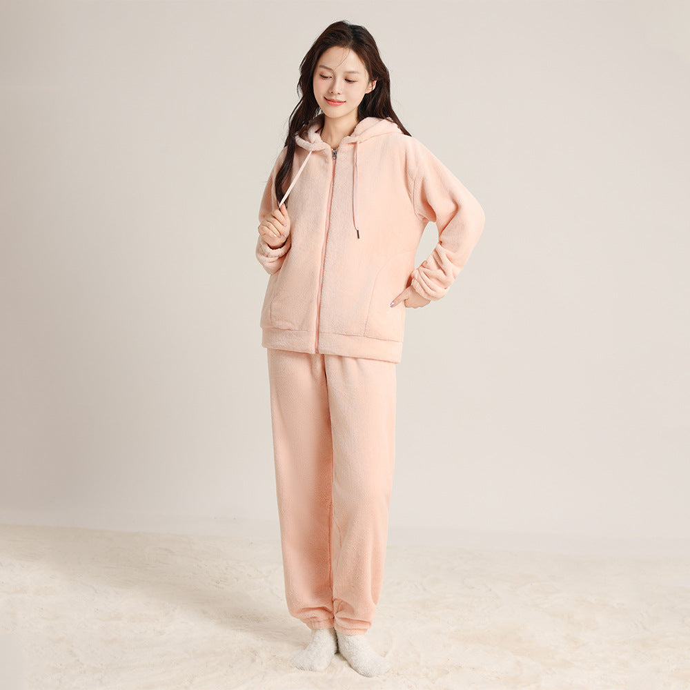 Padded flannel pajamas for couples
