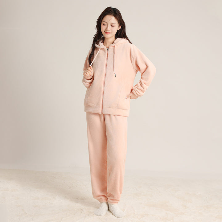 Padded flannel pajamas for couples