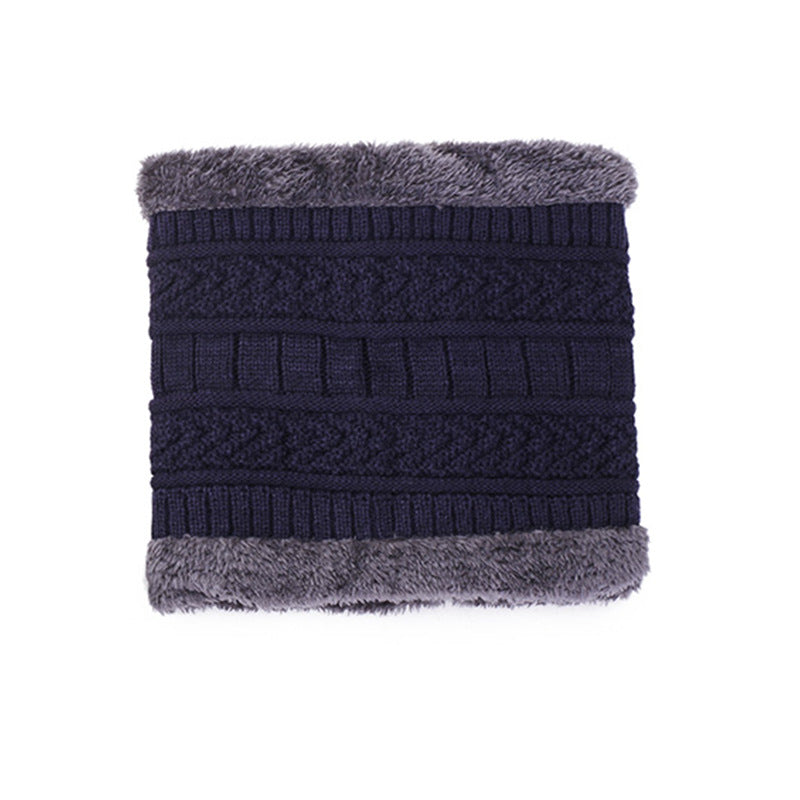 Knitted hat with scarf, 2-piece set, lined
