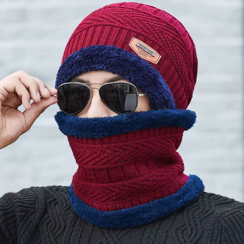 Padded Knit Beanie and Scarf Set, Winter