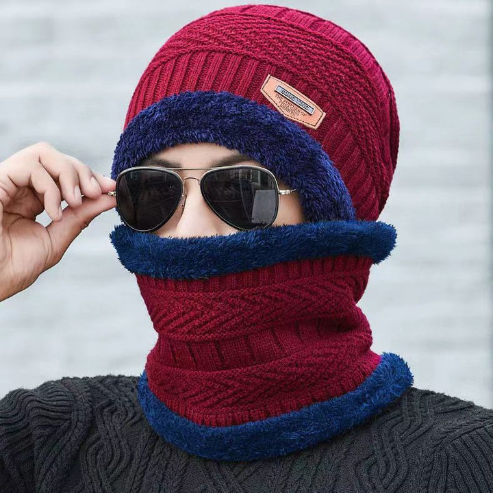 Padded Knit Beanie and Scarf Set, Winter