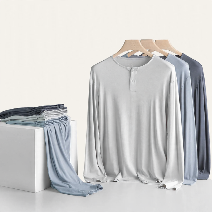 Men's Pajama Set, Modal, long-sleeved, for Spring and Summer
