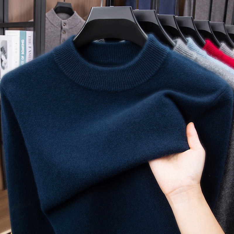 Men's wool sweater, 460g, warm and soft