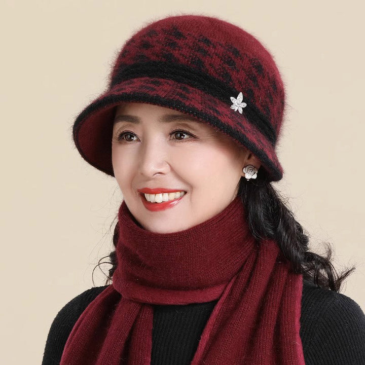 Knitted hat for women, warm winter accessory