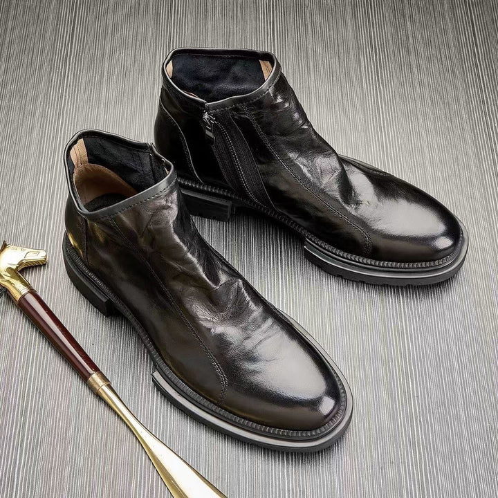 Men's Chelsea boots made of cowhide leather, breathable