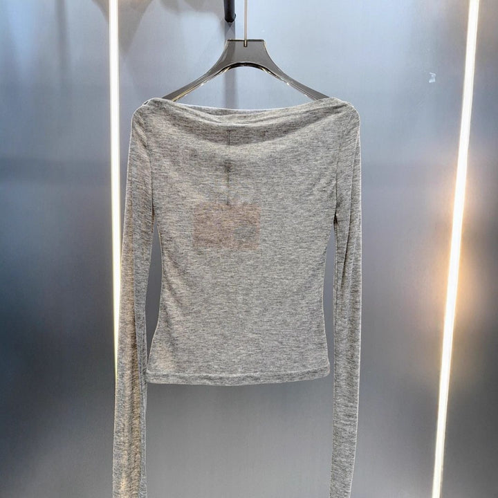 Women's knitted sweater, off-shoulder