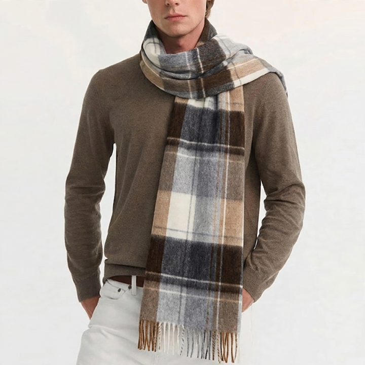 Long scarf made of 100% wool for men