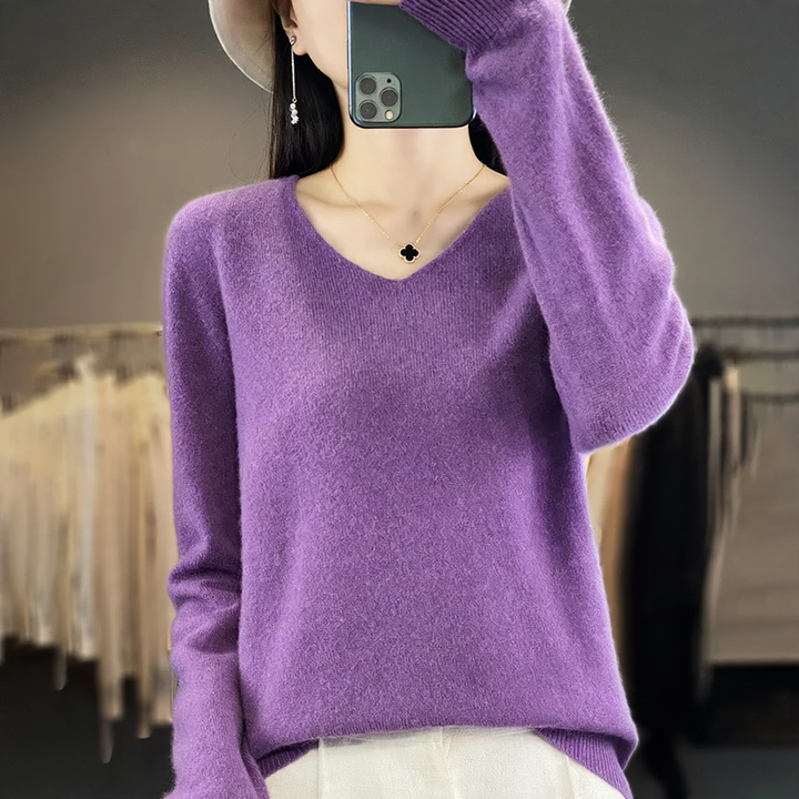Women's Knit Sweater, Crew Neck or Stand-up Collar, Long Sleeves