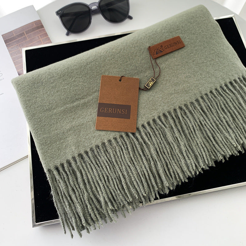 Solid color scarf made of cashmere imitation, 70x200cm